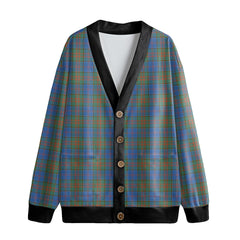 Stewart of Appin Hunting Ancient Tartan Plaid Knitted Fleece Cardigan