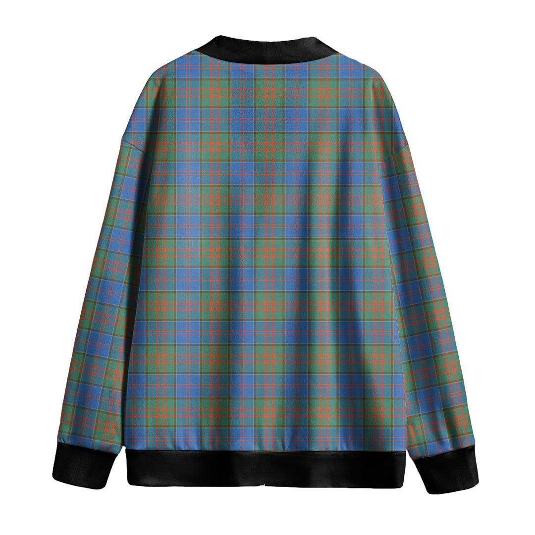 Stewart of Appin Hunting Ancient Tartan Plaid Knitted Fleece Cardigan