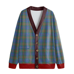 Stewart of Appin Hunting Ancient Tartan Plaid Knitted Fleece Cardigan