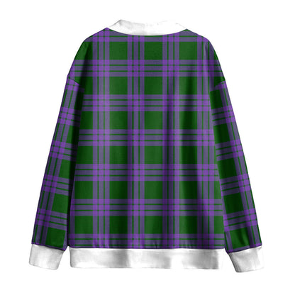 Elphinstone Tartan Plaid Knitted Fleece Cardigan