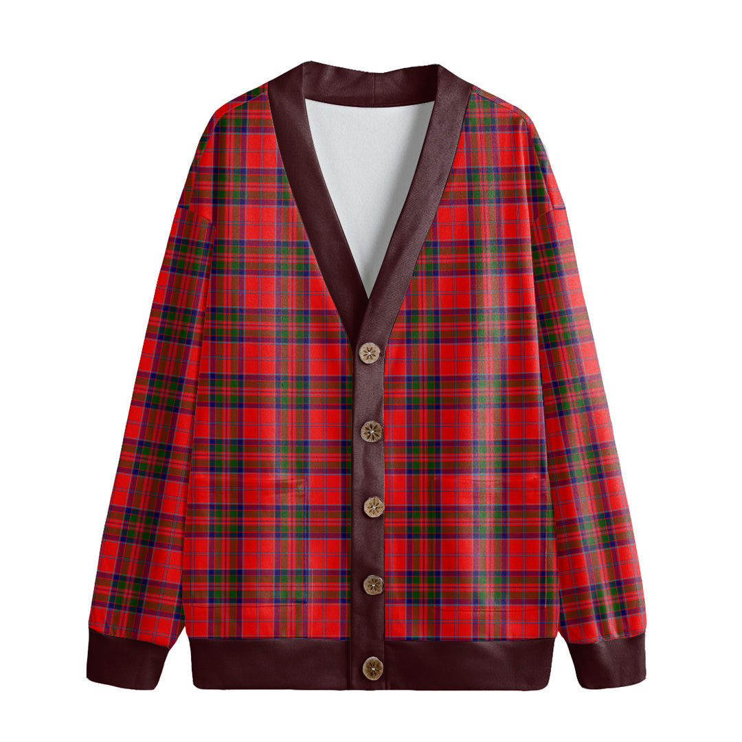 MacGillivray Modern Tartan Plaid Knitted Fleece Cardigan