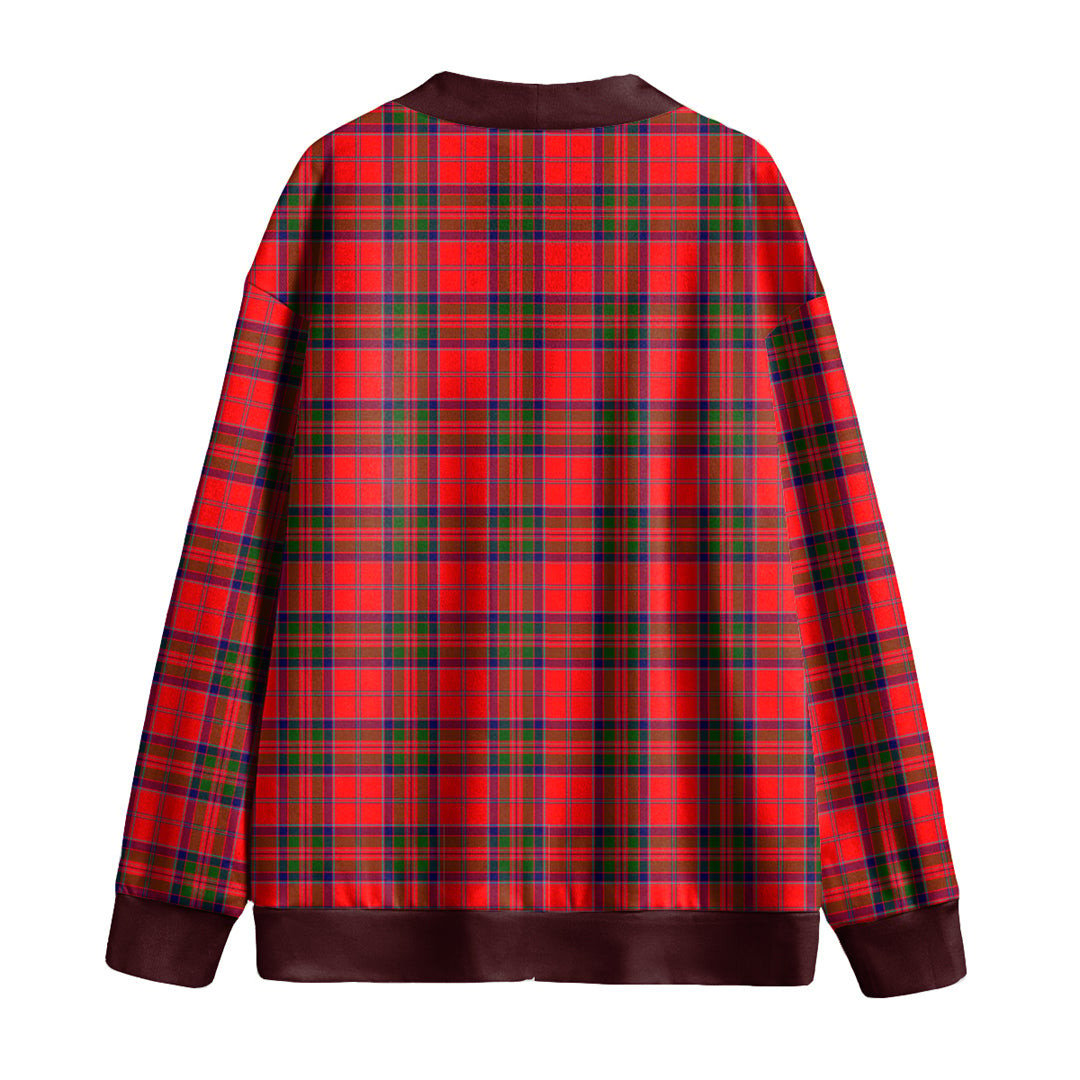 MacGillivray Modern Tartan Plaid Knitted Fleece Cardigan