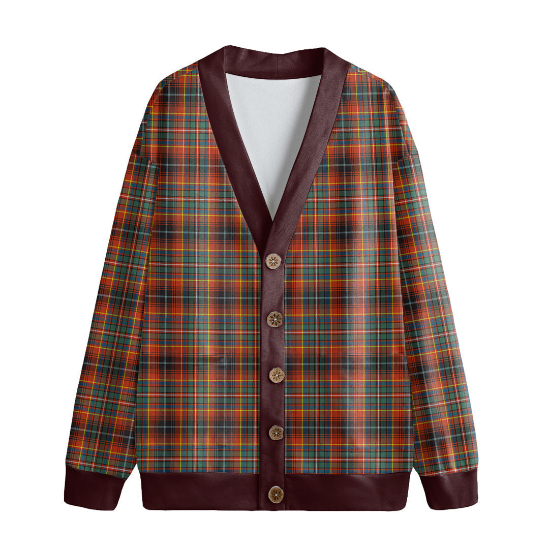 Innes Ancient Tartan Plaid Knitted Fleece Cardigan