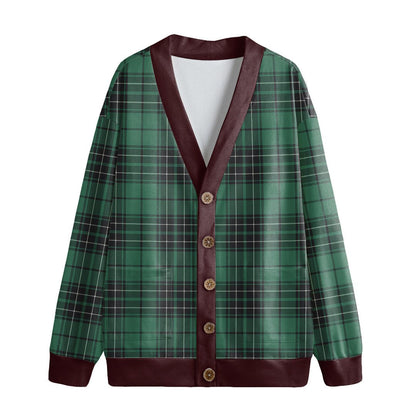 MacLean Hunting Ancient Tartan Plaid Knitted Fleece Cardigan