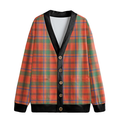 Munro Ancient Tartan Plaid Knitted Fleece Cardigan