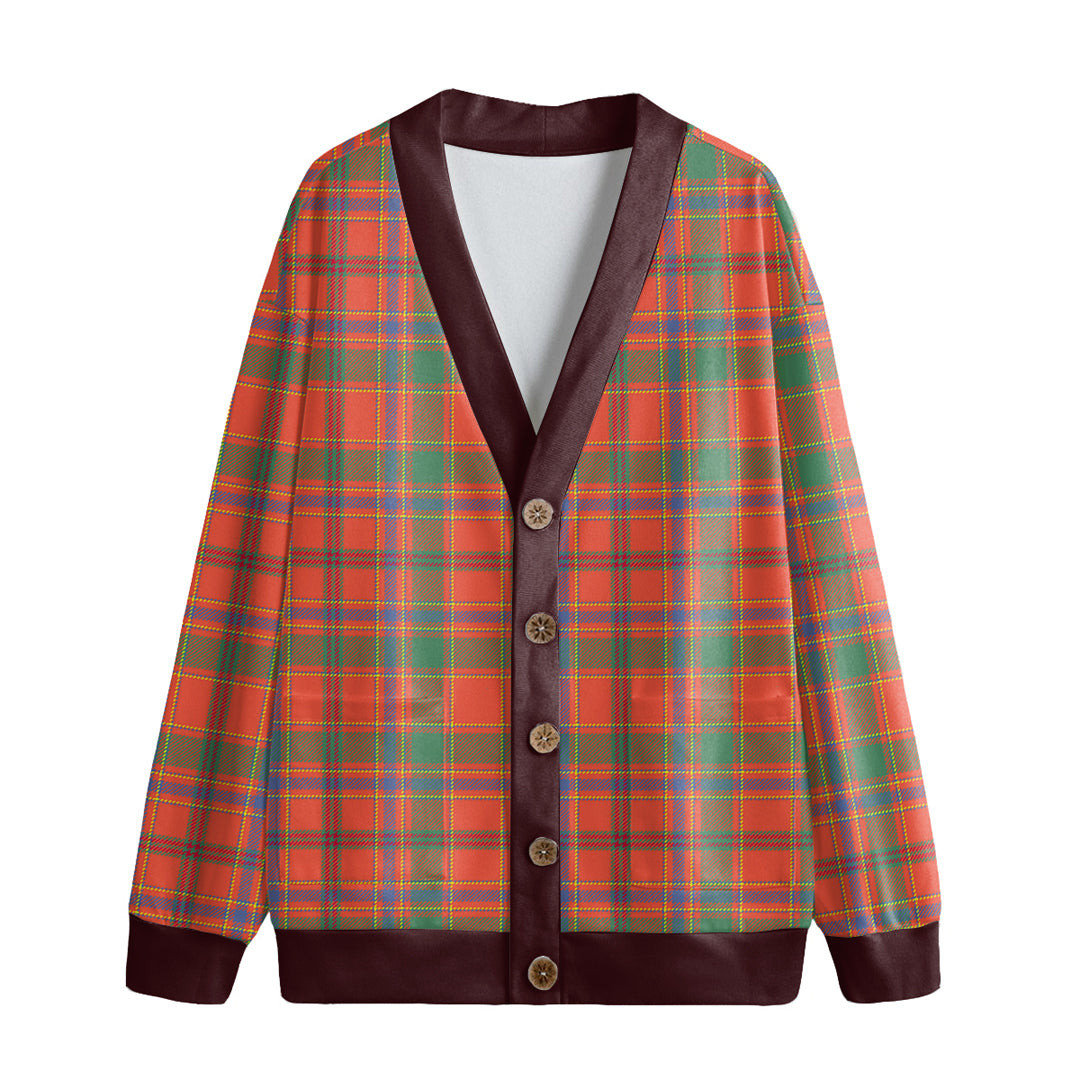 Munro Ancient Tartan Plaid Knitted Fleece Cardigan