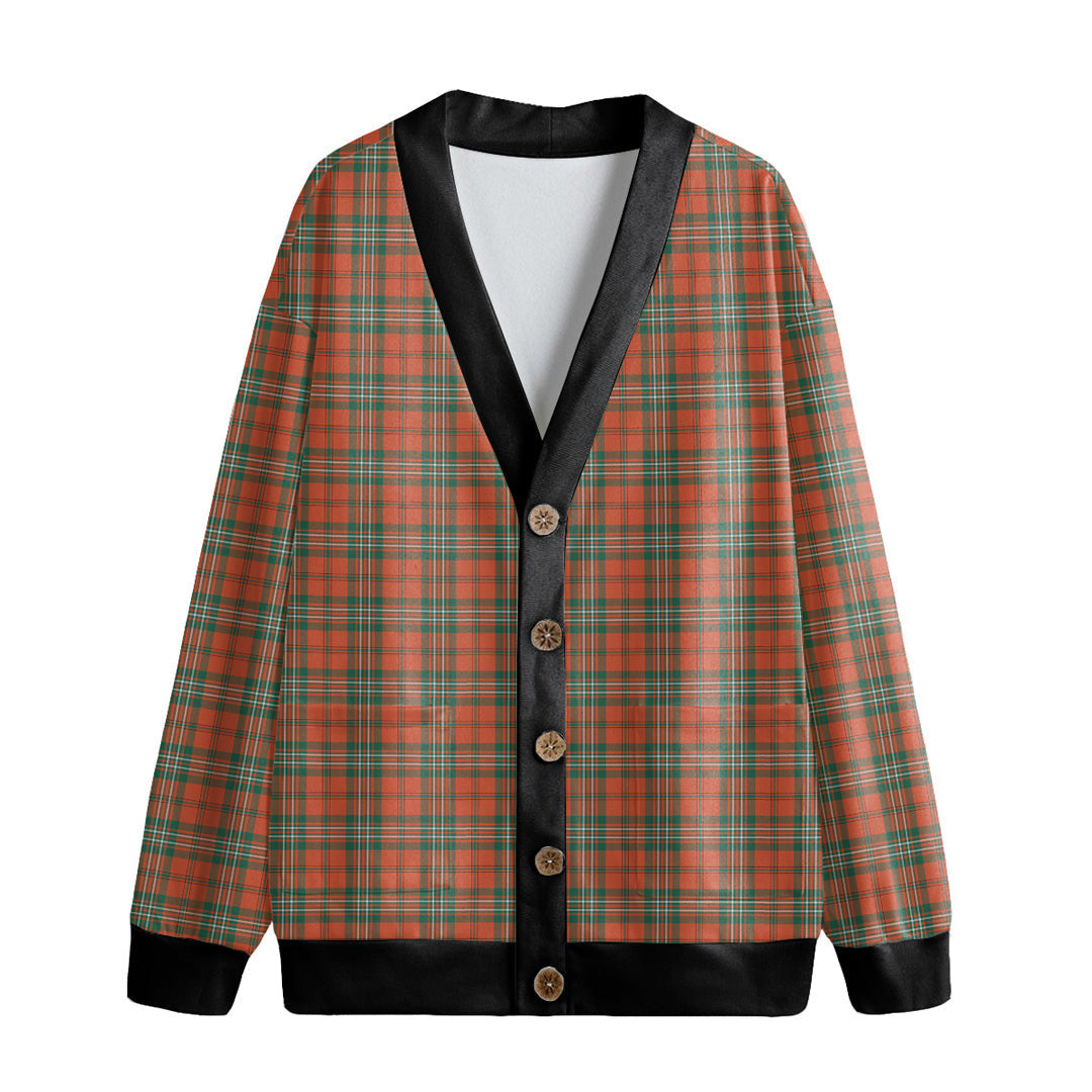 Scott Ancient Tartan Plaid Knitted Fleece Cardigan