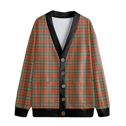 Scott Ancient Tartan Plaid Knitted Fleece Cardigan