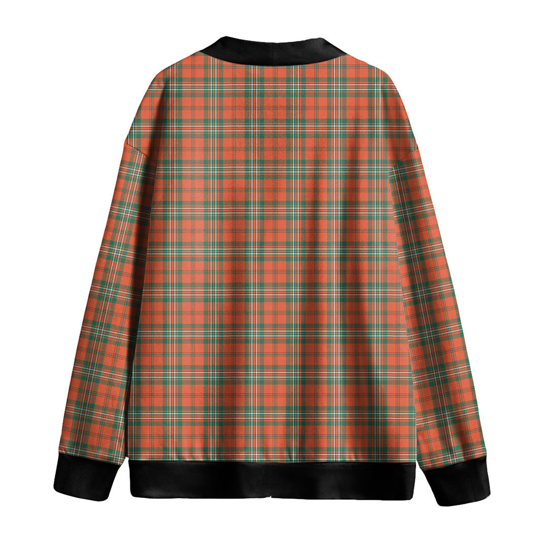 Scott Ancient Tartan Plaid Knitted Fleece Cardigan