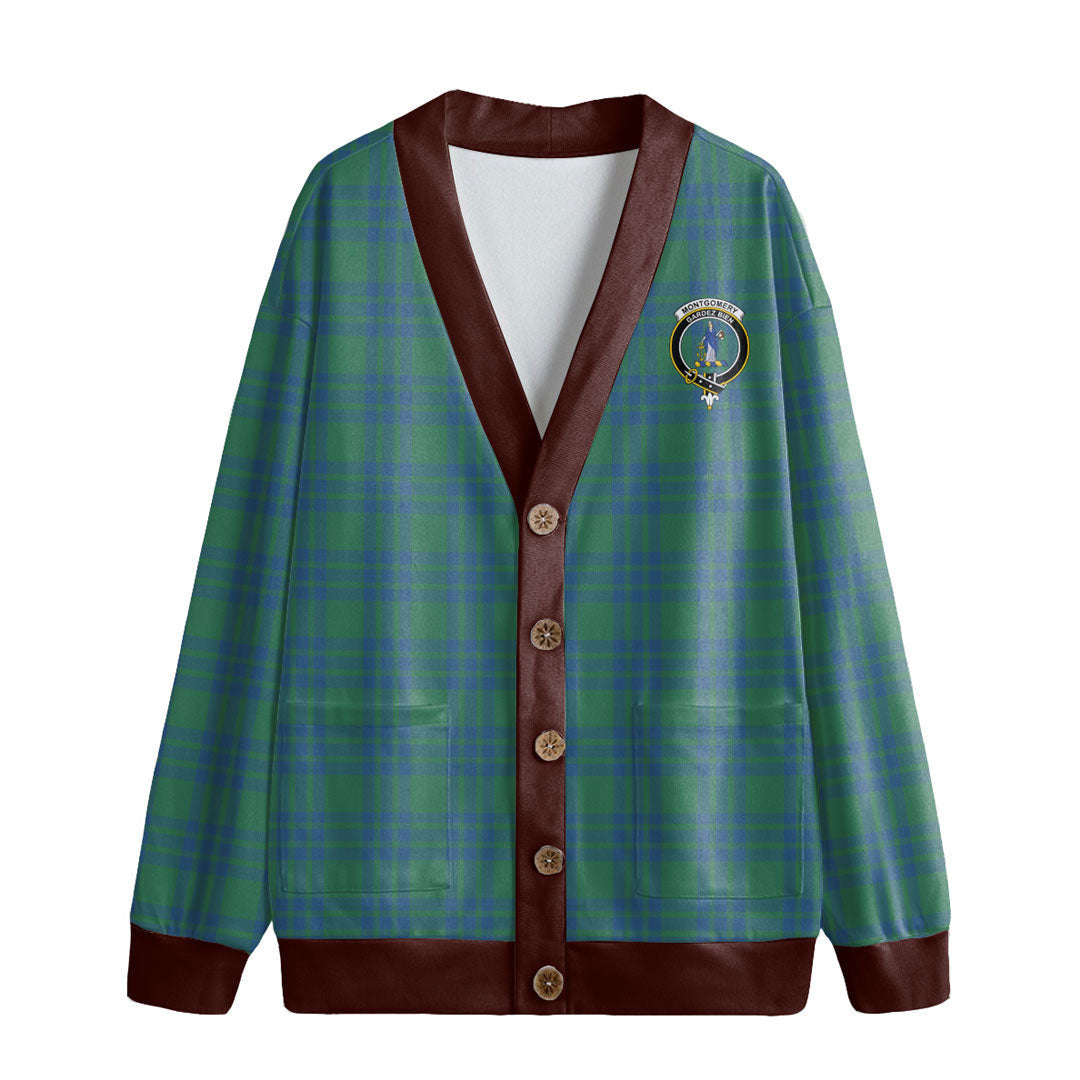 Montgomery Ancient Tartan Crest Knitted Fleece Cardigan