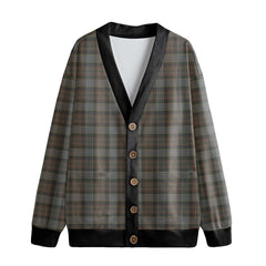 Outlander Fraser Tartan Plaid Knitted Fleece Cardigan
