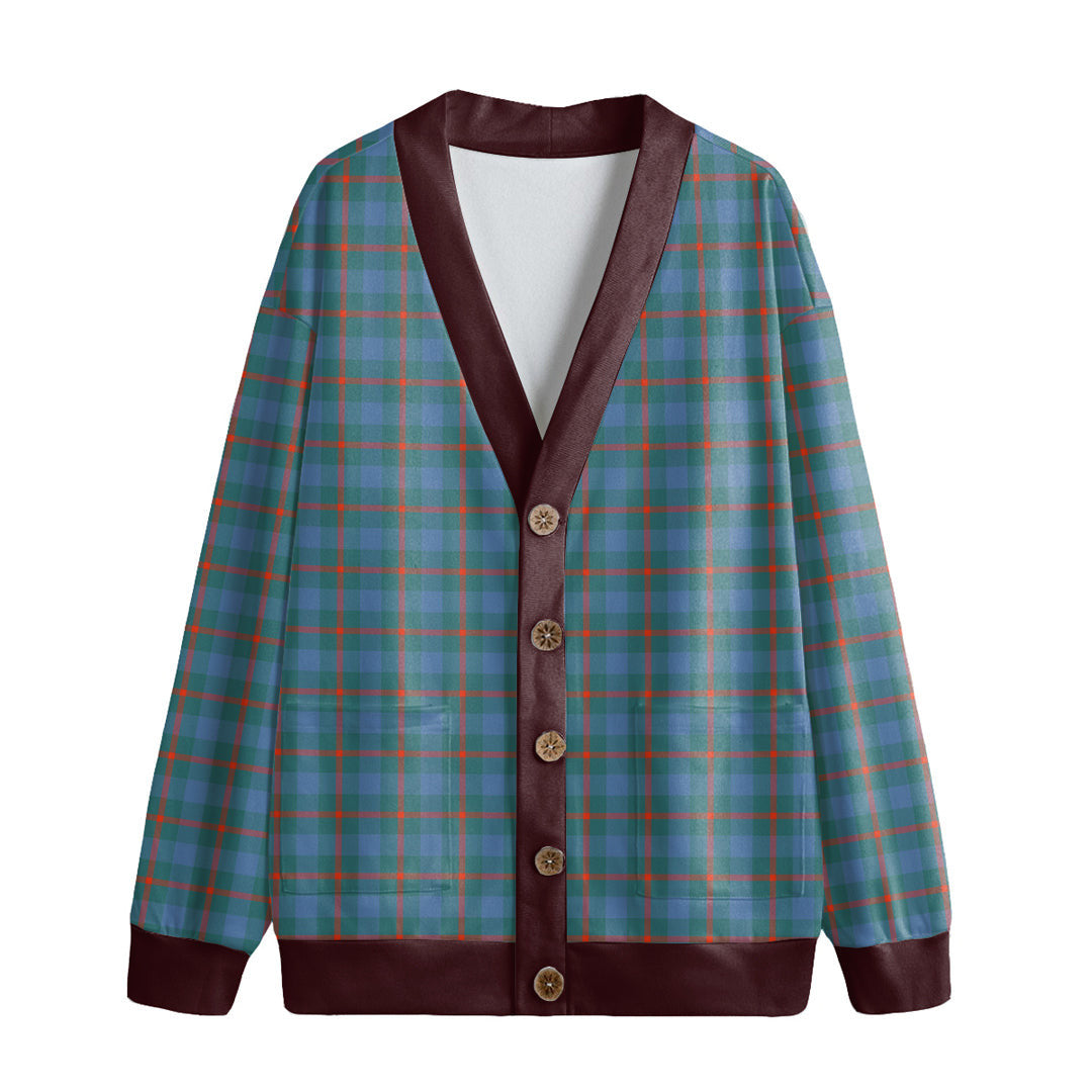 Agnew Ancient Tartan Plaid Knitted Fleece Cardigan