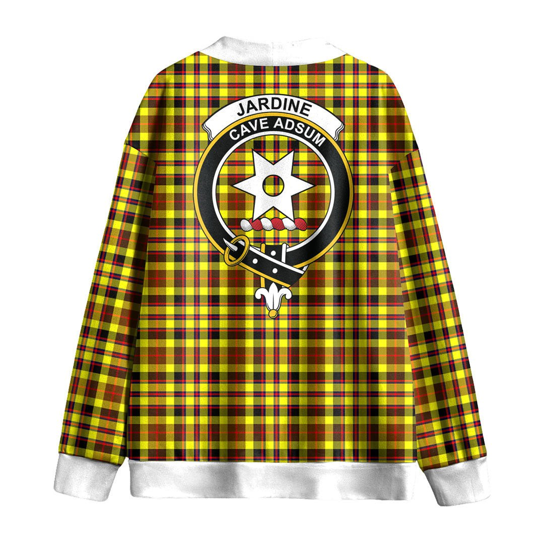 Jardine Tartan Crest Knitted Fleece Cardigan