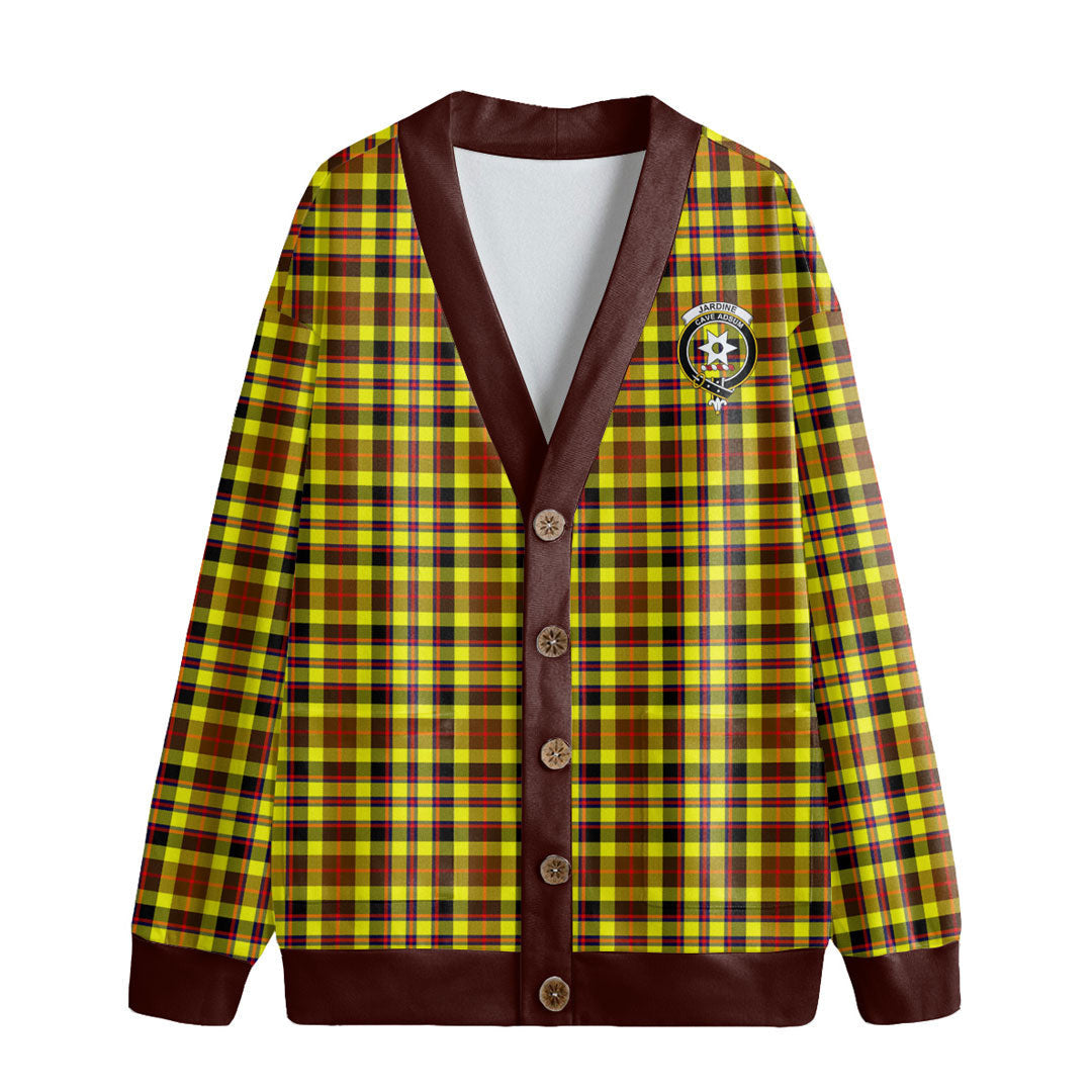 Jardine Tartan Crest Knitted Fleece Cardigan