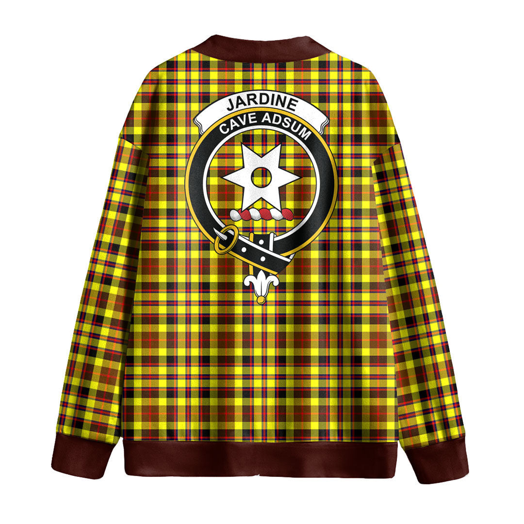 Jardine Tartan Crest Knitted Fleece Cardigan