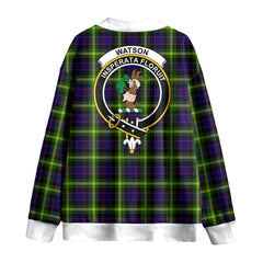 Watson Modern Tartan Crest Knitted Fleece Cardigan