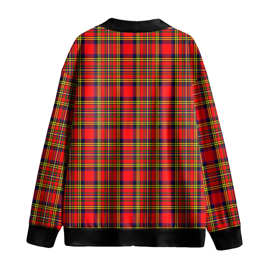 Hepburn Tartan Plaid Knitted Fleece Cardigan