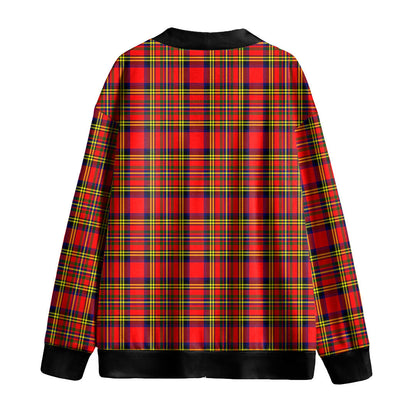 Hepburn Tartan Plaid Knitted Fleece Cardigan