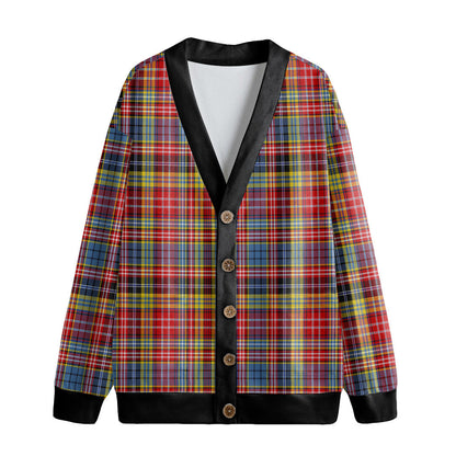 Drummond of Strathallan Tartan Plaid Knitted Fleece Cardigan