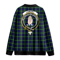 Lamont Modern Tartan Crest Knitted Fleece Cardigan