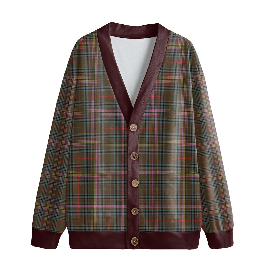 Kennedy Weathered Tartan Plaid Knitted Fleece Cardigan