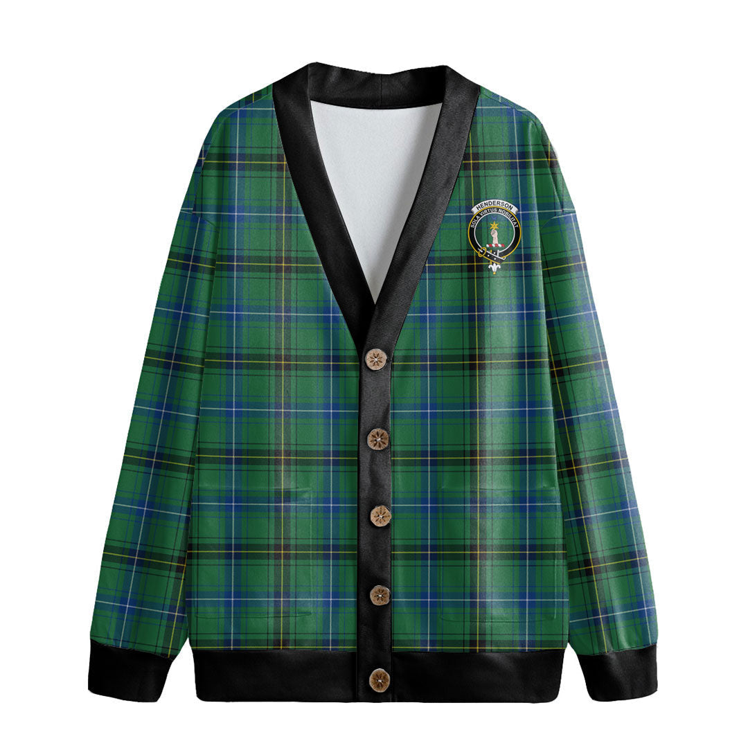 Henderson Ancient Tartan Crest Knitted Fleece Cardigan