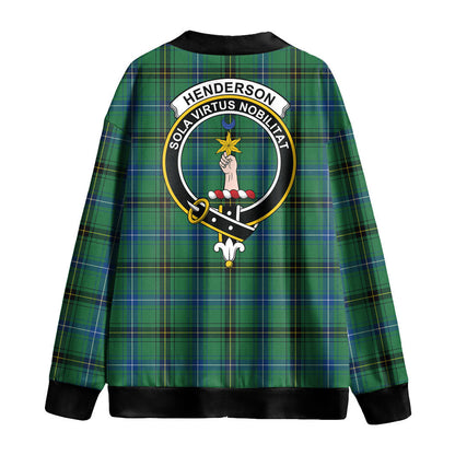 Henderson Ancient Tartan Crest Knitted Fleece Cardigan