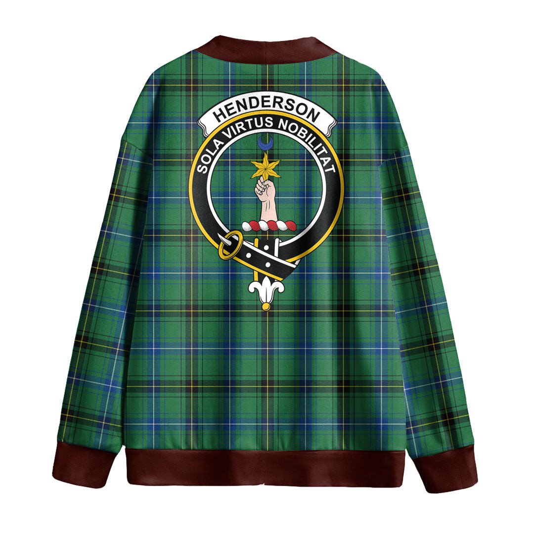 Henderson Ancient Tartan Crest Knitted Fleece Cardigan