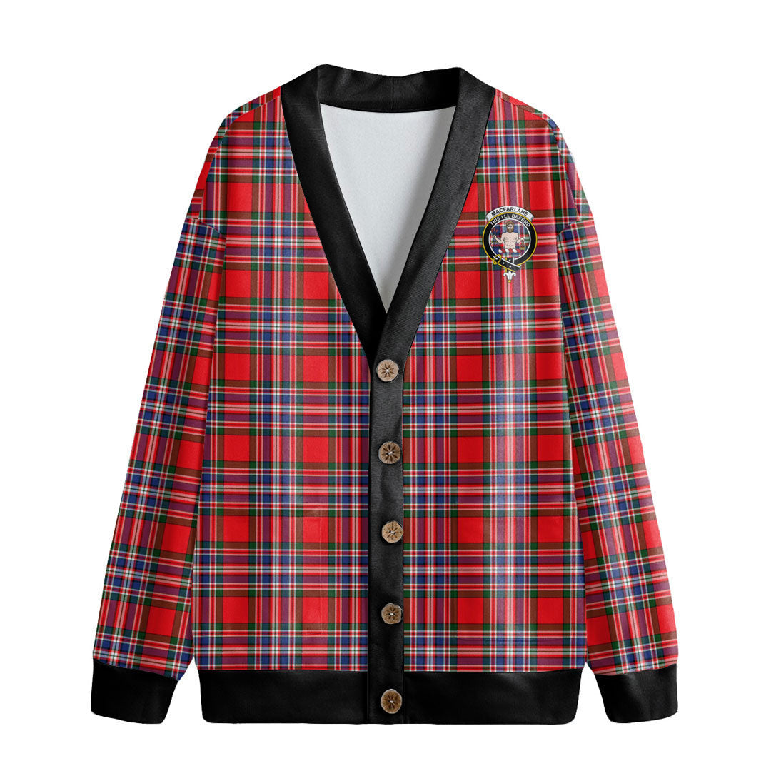 MacFarlane Modern Tartan Crest Knitted Fleece Cardigan