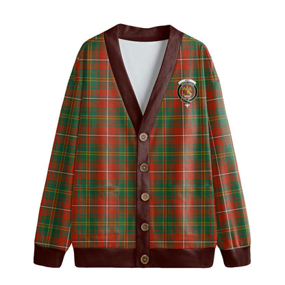 Hay Ancient Tartan Crest Knitted Fleece Cardigan