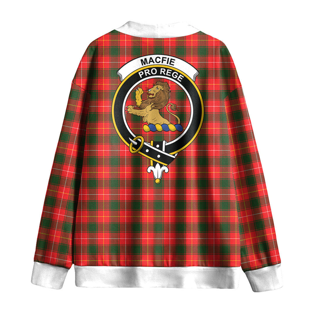 MacFie Tartan Crest Knitted Fleece Cardigan