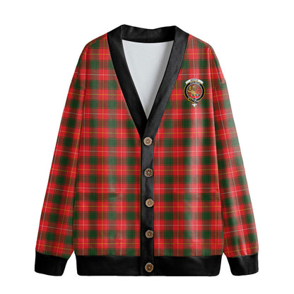 MacFie Tartan Crest Knitted Fleece Cardigan