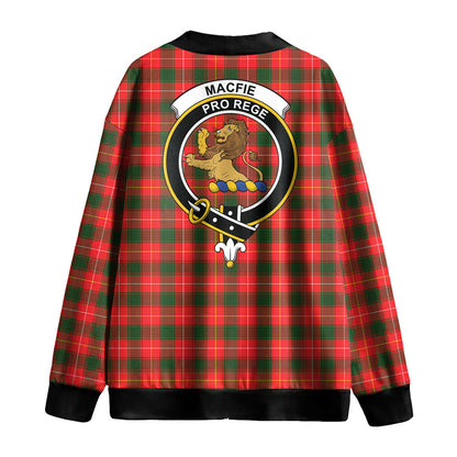 MacFie Tartan Crest Knitted Fleece Cardigan