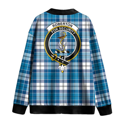 Roberton Tartan Crest Knitted Fleece Cardigan