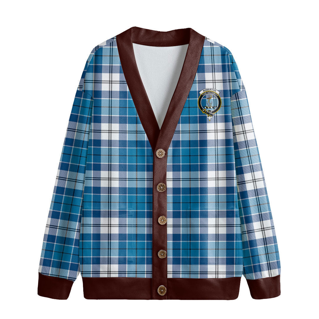 Roberton Tartan Crest Knitted Fleece Cardigan