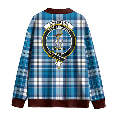 Roberton Tartan Crest Knitted Fleece Cardigan