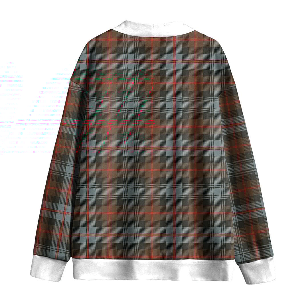 Murray of Atholl Weathered Tartan Plaid Knitted Fleece Cardigan