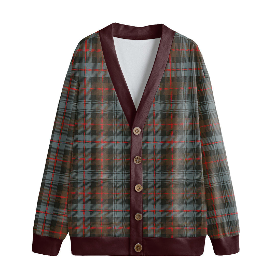 Murray of Atholl Weathered Tartan Plaid Knitted Fleece Cardigan