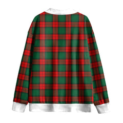 Stewart Atholl Modern Tartan Plaid Knitted Fleece Cardigan