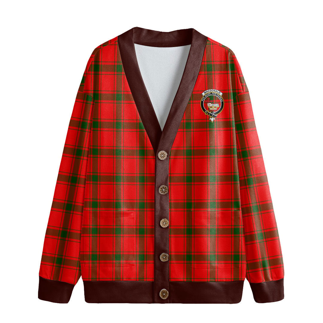 MacDonald of Sleat Tartan Crest Knitted Fleece Cardigan