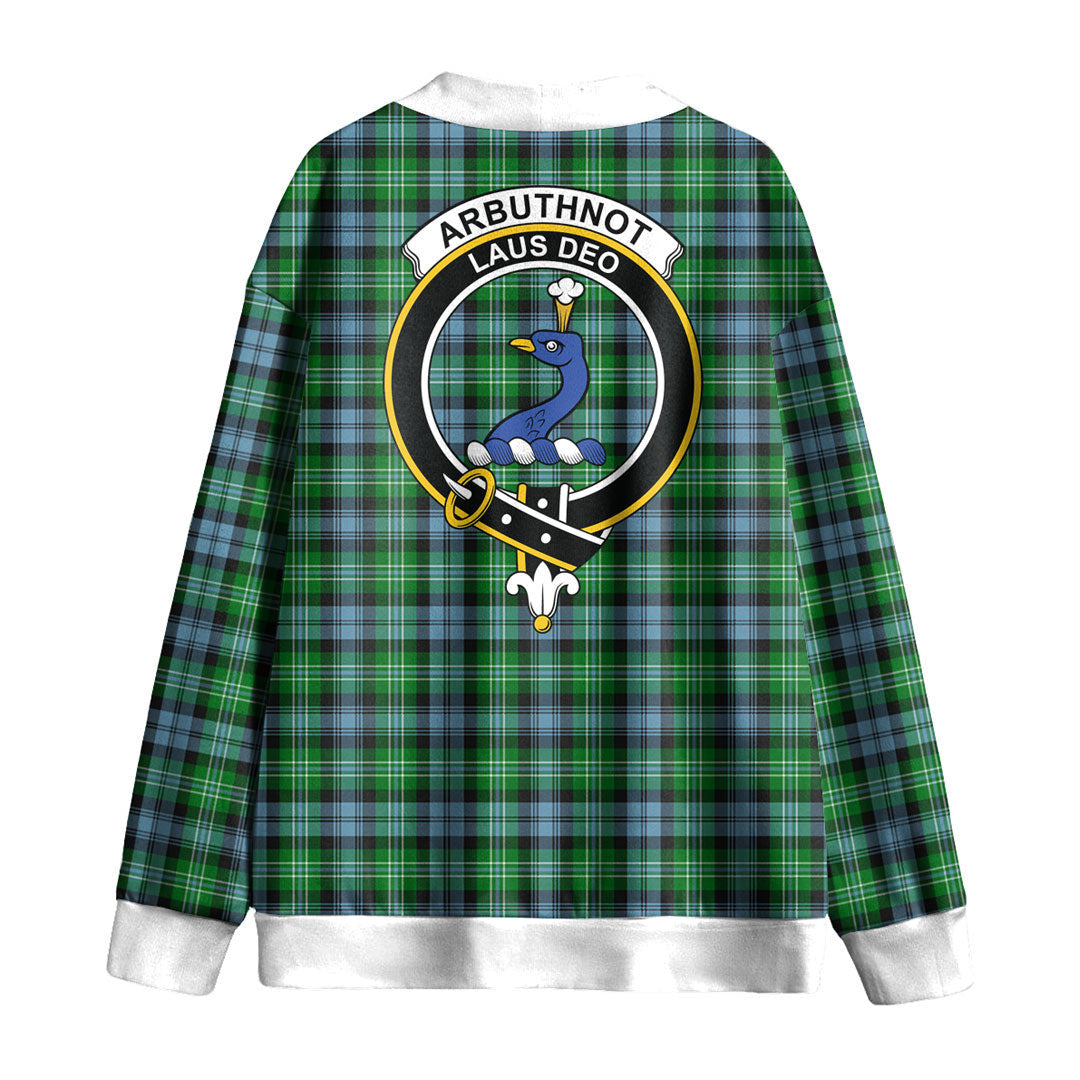 Arbuthnot Ancient Tartan Crest Knitted Fleece Cardigan