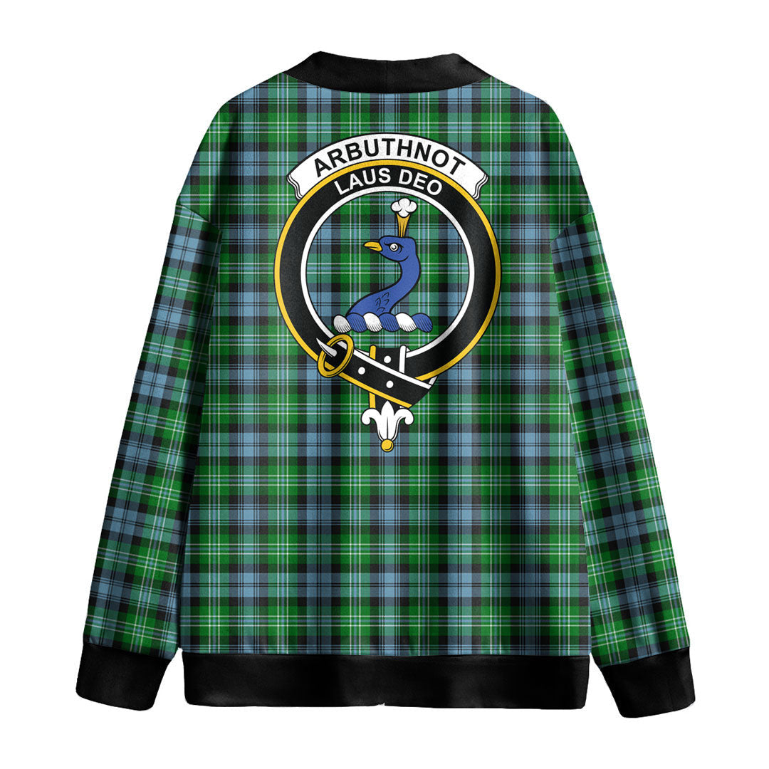 Arbuthnot Ancient Tartan Crest Knitted Fleece Cardigan