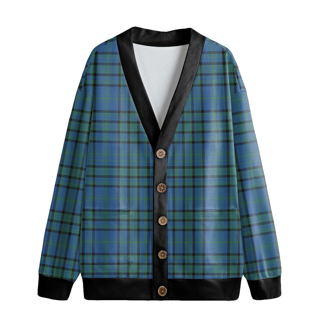 Matheson Hunting Ancient Tartan Plaid Knitted Fleece Cardigan