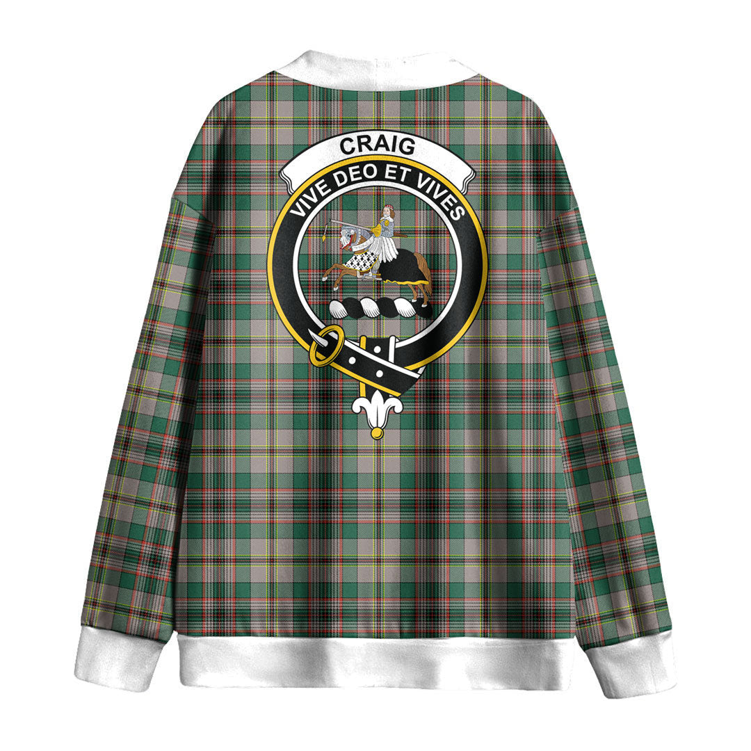 Craig Ancient Tartan Crest Knitted Fleece Cardigan