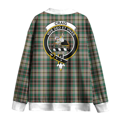 Craig Ancient Tartan Crest Knitted Fleece Cardigan