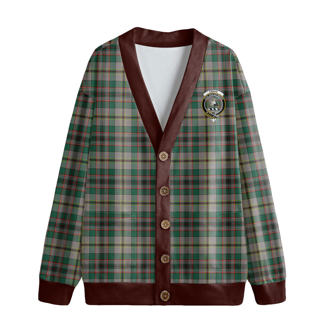 Craig Ancient Tartan Crest Knitted Fleece Cardigan