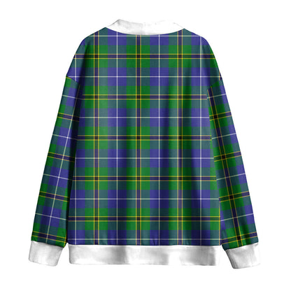 Turnbull Hunting Tartan Plaid Knitted Fleece Cardigan