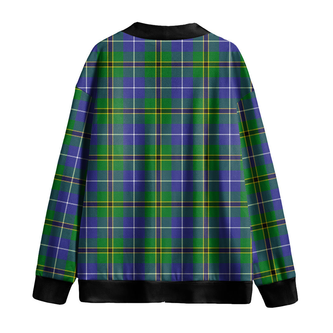 Turnbull Hunting Tartan Plaid Knitted Fleece Cardigan