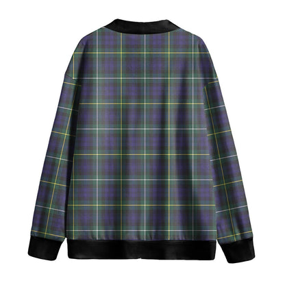 Campbell Argyll Modern Tartan Plaid Knitted Fleece Cardigan