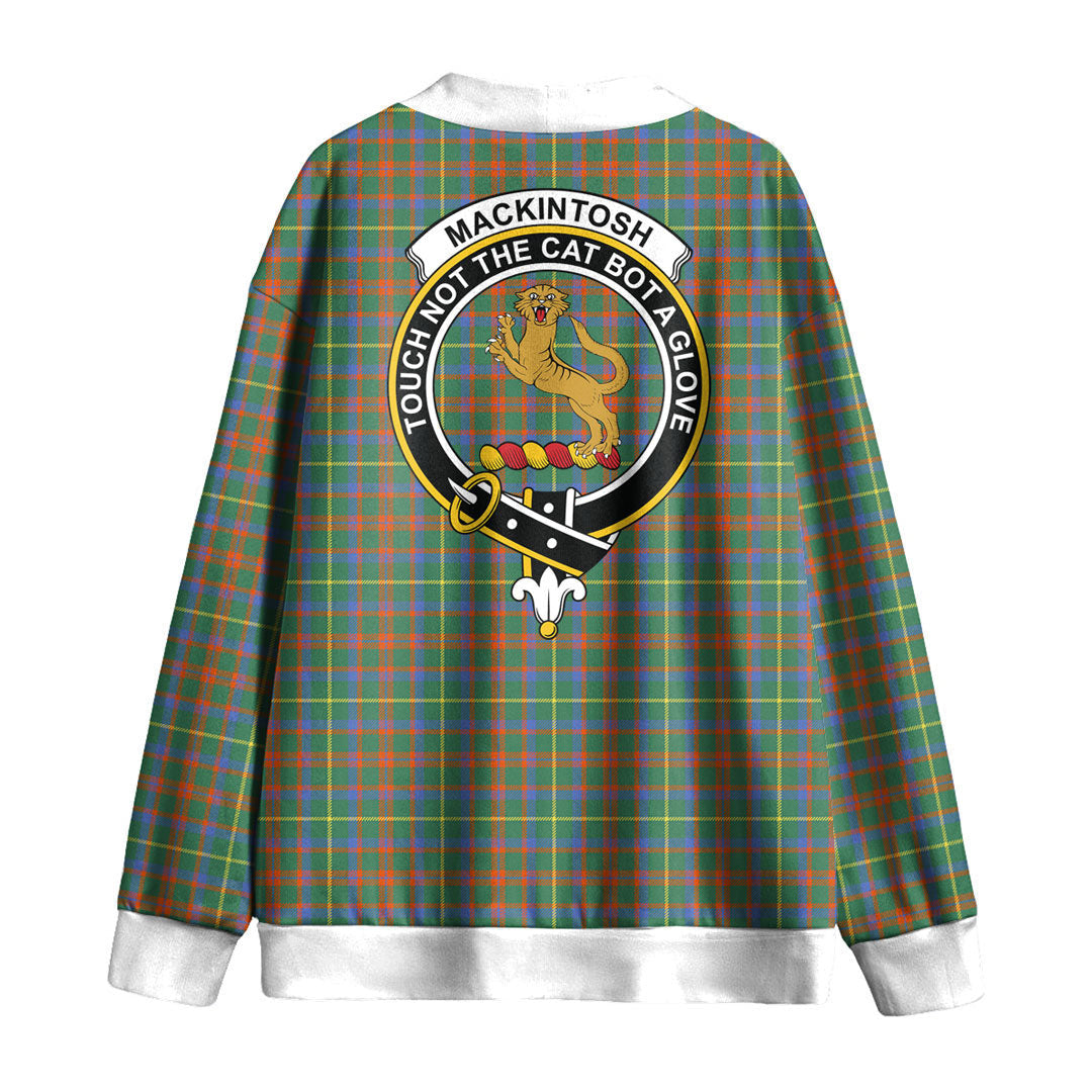 MacKintosh Hunting Ancient Tartan Crest Knitted Fleece Cardigan